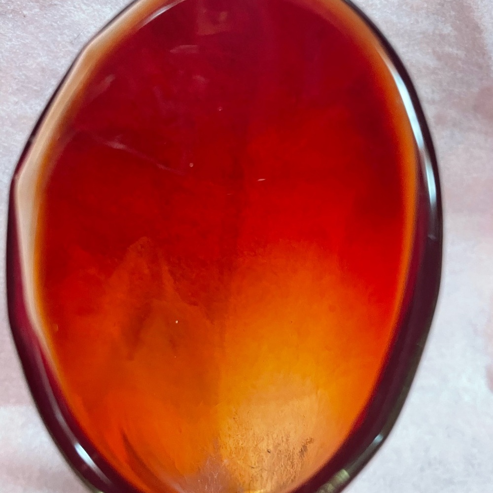 RED LILY SHAPED BUD VASE